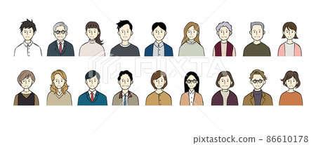 人物插圖圖形素材 人物插圖圖形素材 86610178