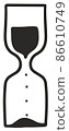 Hourglass sand time doodle  86610749
