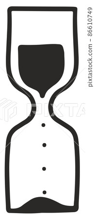 Hourglass sand time doodle Hourglass sand time doodle 86610749
