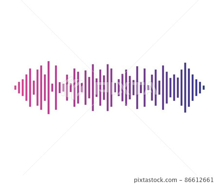 Sound wave vector icon 86612661