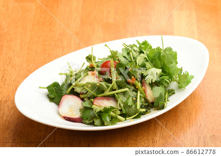 Octopus and coriander salad 86612778