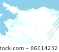 天空和雲彩和電線 86614232