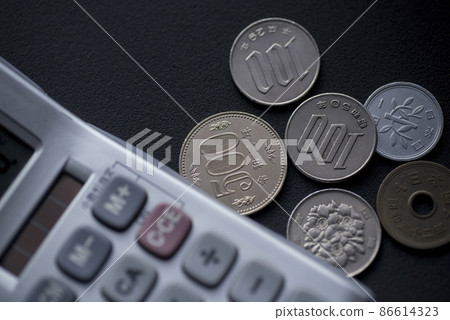 Coin and calculator Coin and calculator 86614323