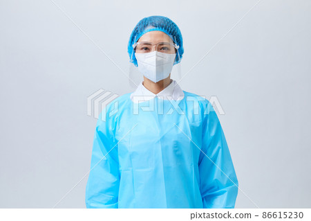 Medical worker protective clothing plastic gown doctor doctor female doctor Medical worker protective clothing plastic gown doctor doctor female doctor 86615230