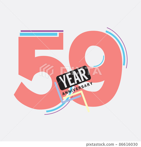 59th Years Anniversary Logo Birthday Celebration Abstract Design Vector Illustration. 59th Years Anniversary Logo Birthday Celebration Abstract Design Vector Illustration. 86616030