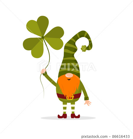 St Patricks Day Irish Gnomes Clover Stock Vector (Royalty Free