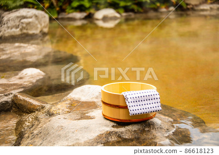 Open-air bath of hot spring-hot spring 86618123