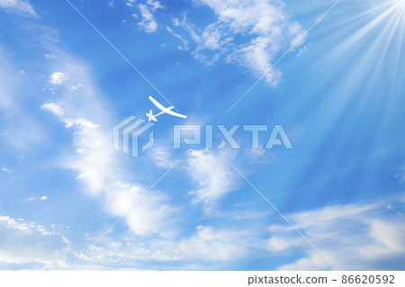 Paper plane in the blue sky Paper plane in the blue sky 86620592