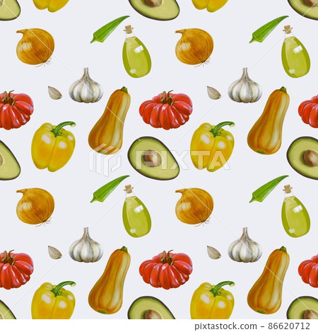 Seamless vegetable background Seamless vegetable background 86620712
