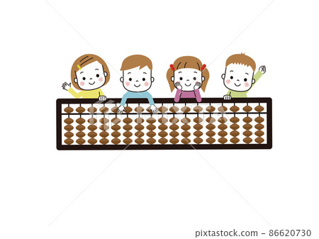 算盤和微笑的孩子 算盤和微笑的孩子 86620730