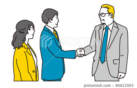 一個商人在全球範圍內握手 86622063