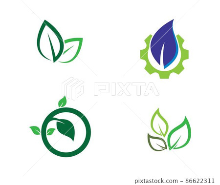 Leaf symbol vector icon 86622311