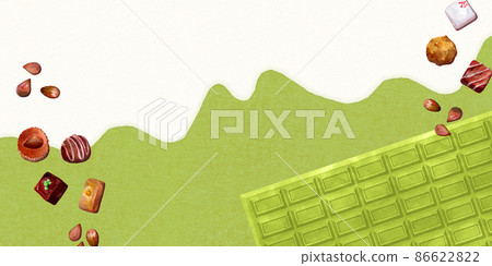 Matcha chocolate cream background material Matcha chocolate cream background material 86622822