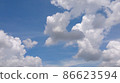 White floating in blue 86623594