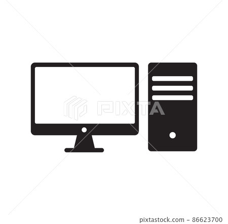 simple computer, laptop icon. vector illustration simple computer, laptop icon. vector illustration 86623700