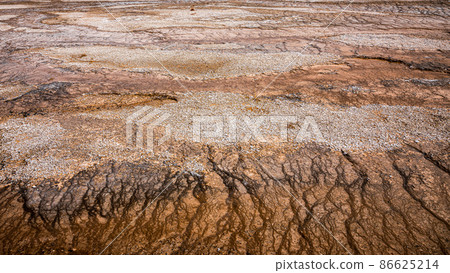 Texture of land surface in hot zone of Yellowstone. Texture of land surface in hot zone of Yellowstone. 86625214