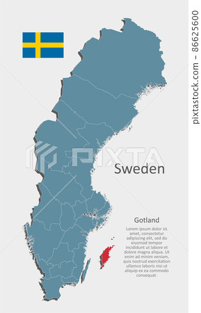 Vector map country Sweden and region Gotland Vector map country Sweden and region Gotland 86625600