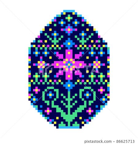 Easter egg in pixel art style Easter egg in pixel art style 86625713