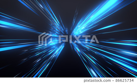 Abstract Dark Glow  Blue light rays Background.  86625734