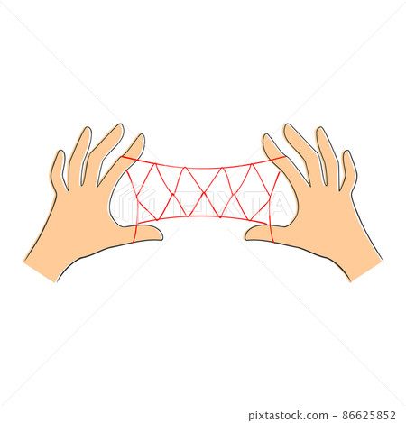 Illustration of string figure Illustration of string figure 86625852