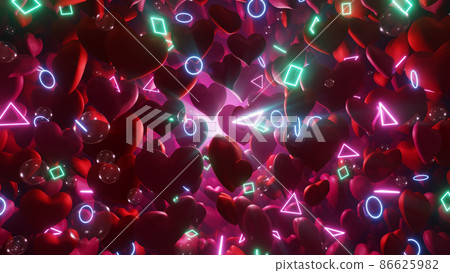 3D illustration Background for advertising and wallpaper in valentines and wedding scene. 3D rendering in decorative concept. 86625982