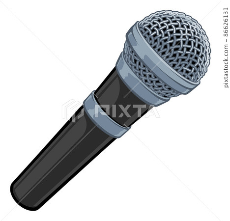 Microphone Comic Book Pop Art Cartoon Illustration Microphone Comic Book Pop Art Cartoon Illustration 86626131