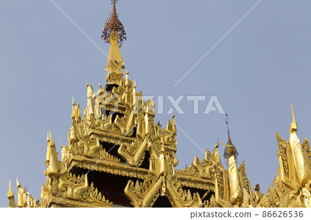 Buddhist temple complex Shwedagon is a historical symbol of Buddhism, Myanmar Buddhist temple complex Shwedagon is a historical symbol of Buddhism, Myanmar 86626536