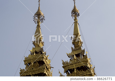 Buddhist temple complex Shwedagon is a historical symbol of Buddhism, Myanmar Buddhist temple complex Shwedagon is a historical symbol of Buddhism, Myanmar 86626771