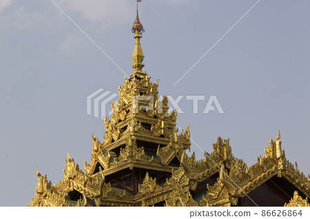 Buddhist temple complex Shwedagon is a historical symbol of Buddhism, Myanmar Buddhist temple complex Shwedagon is a historical symbol of Buddhism, Myanmar 86626864