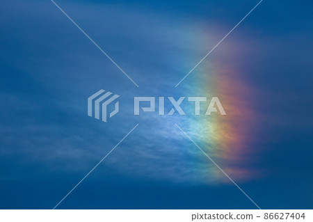 A phenomenon called a Sun dog in the blue sky A phenomenon called a Sun dog in the blue sky 86627404