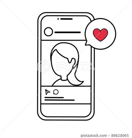 Vector illustrations to see sns on your smartphone 86628065