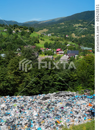 pollution of the territory in an ecologically clean place with garbage pollution of the territory in an ecologically clean place with garbage 86628831