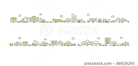 Cityscape vector set 86629265