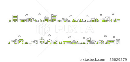 Cityscape vector set 86629279