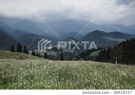 Carpathian mountain landscape 86629337