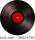 Hit song. Isolated long play disk with hit label. 86629796