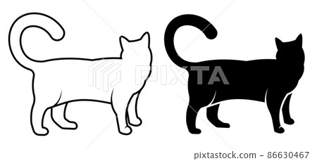 Cat Head Shape Icon. Black Silhouette Pet Animal Kitty Feline