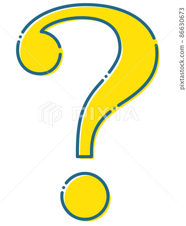 Question mark symbol character yellow dashed... - Stock Illustration ...