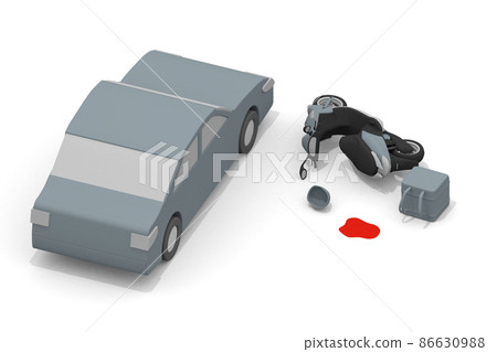 交貨期間發生交通事故。一輛卡車和一輛摩托車相撞。與騎自行車的人相撞。在交通事故中受傷。 86630988