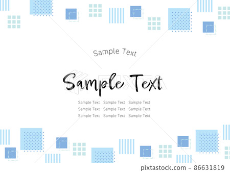 Square geometric frame blue simple - Stock Illustration [86631819] - PIXTA