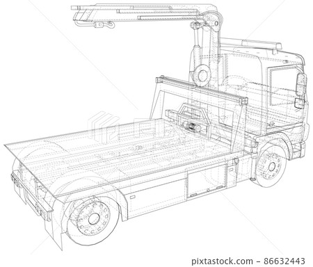 Tow truck for transportation faults and emergency cars vector illustration isolated on white background 86632443