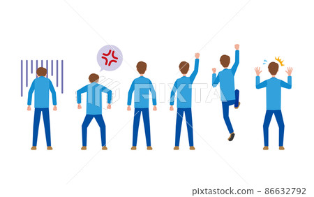 Male back illustration set - Stock Illustration [86632792] - PIXTA