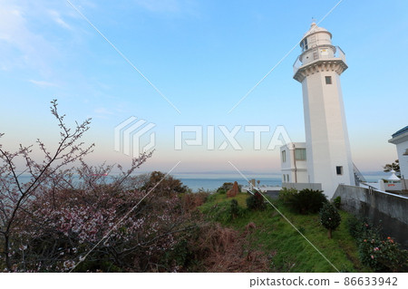 Kannonzaki Lighthouse at dusk Kannonzaki Lighthouse at dusk 86633942
