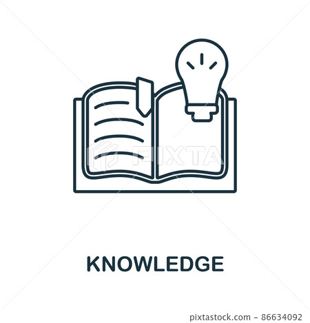 Knowledge icon. Line element from school education collection. Linear Knowledge icon sign for web design, infographics and more. Knowledge icon. Line element from school education collection. Linear Knowledge icon sign for web design, infographics and more. 86634092