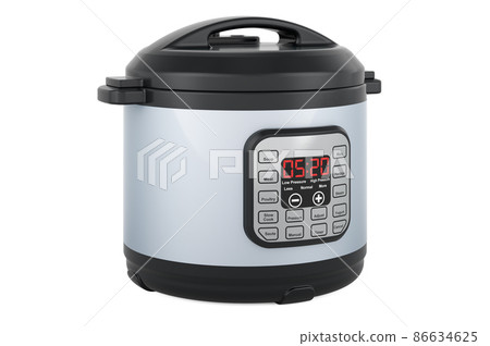 Automatic Multicooker, 3D rendering Automatic Multicooker, 3D rendering 86634625