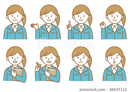 Human work clothes illustration AI material vector 86635122