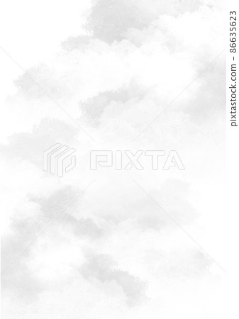 Watercolor style background material of gray sky and clouds Watercolor style background material of gray sky and clouds 86635623