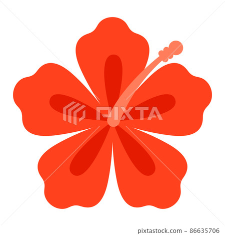 Illustration of hibiscus flower. Summer image for holiday or vacation. Illustration of hibiscus flower. Summer image for holiday or vacation. 86635706