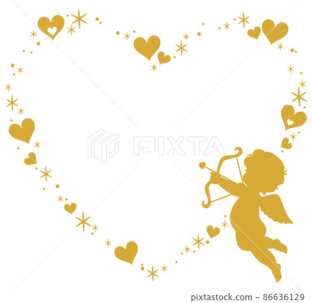Angel's heart frame (heart icon) that shoots a heart arrow Angel's heart frame (heart icon) that shoots a heart arrow 86636129