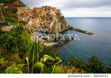 Manarola - village in Cinque Terre national park in Italy 86636451